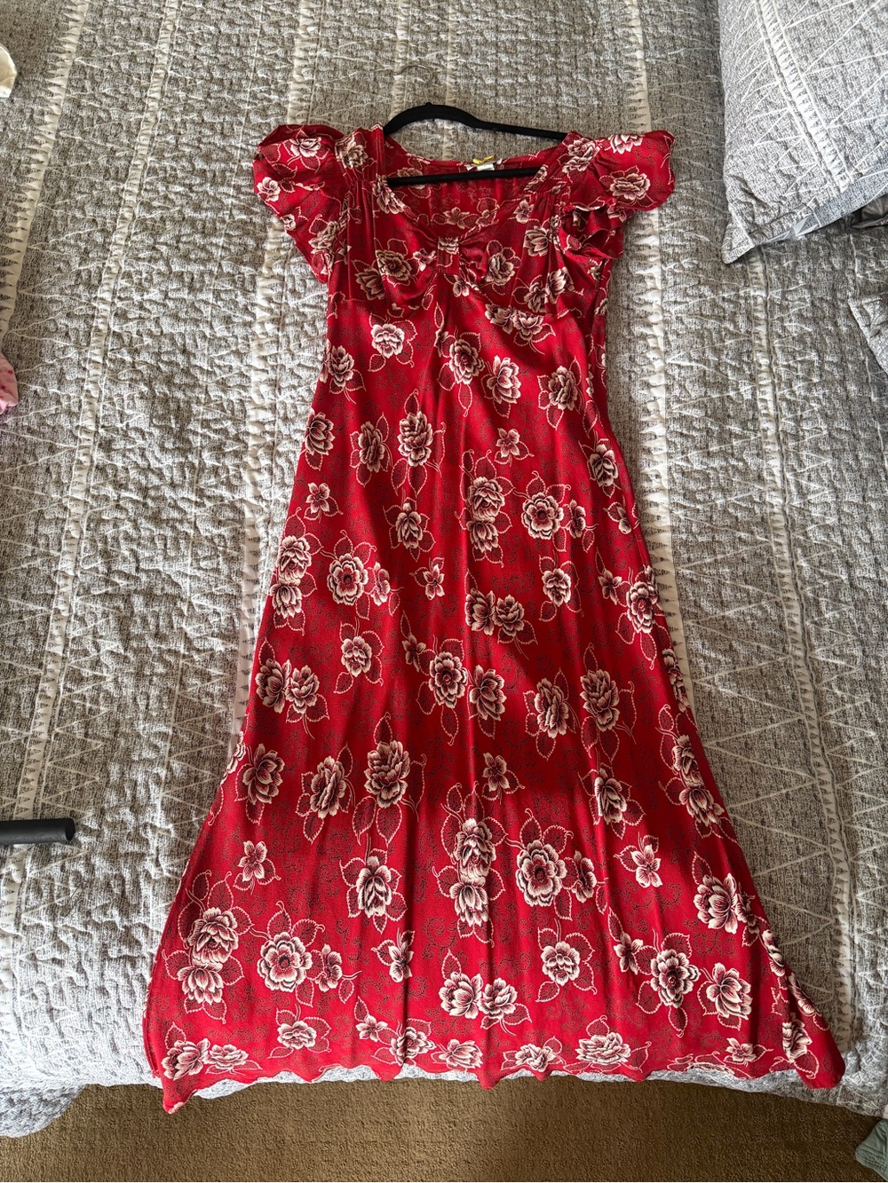 Red Floral dress by Toots Dierre by M.B. Snow